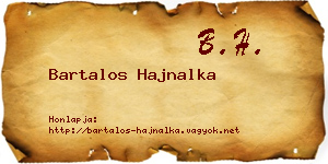 Bartalos Hajnalka névjegykártya