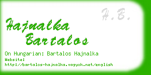 hajnalka bartalos business card